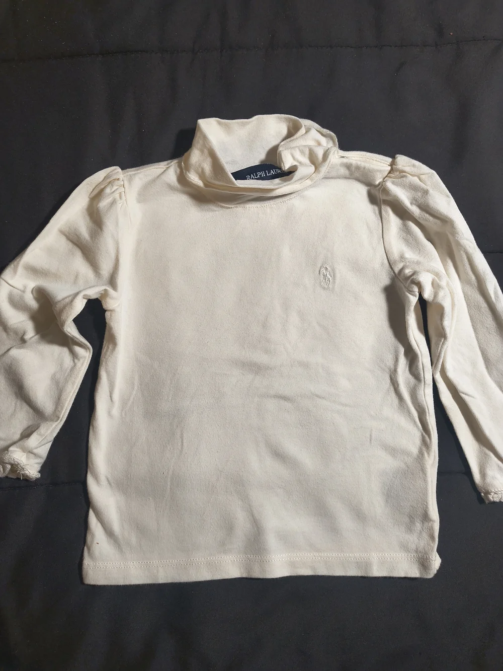 Ralph Lauren Cream Cotton Baby Top